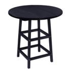Capterra Adirondack 32 Inch Round Top and Base - Onyx