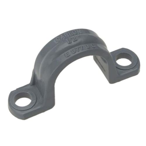 Pvc 2" 2-Hole Pipe Hold Down Grey