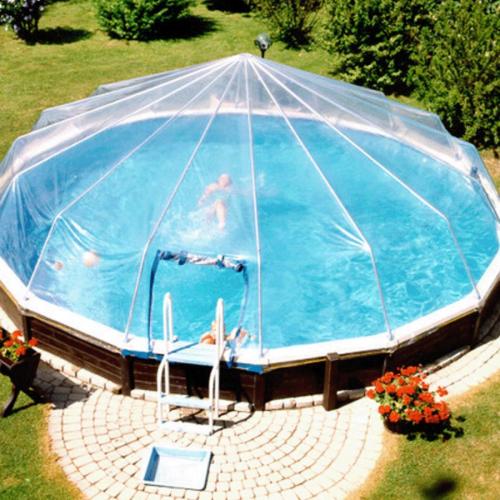 27' Round Pool Sun Dome with 18 Panels for Above-Ground Pools