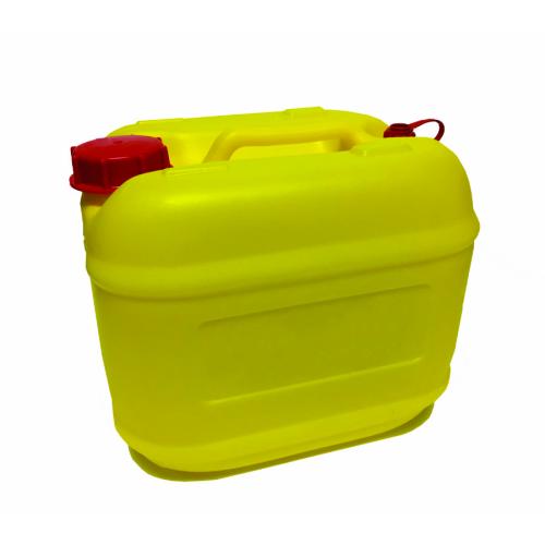 Stackable Empty Chemical Container Yellow with No Logo - 10 Liter Jug - 80 Per Skid