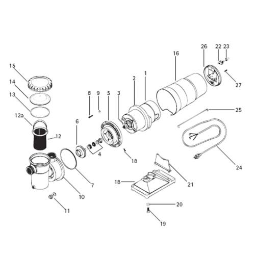 Jacuzzi - Pump Parts - Lrc Pump