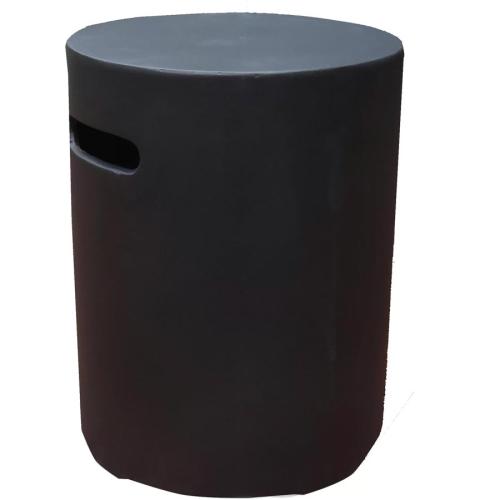 Propane Tank Cover 51 Cm Round Smooth Black