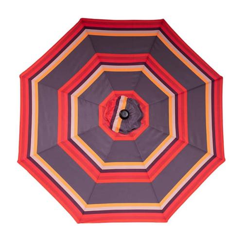 9' Market Manual Tilt, Orange/White Stripe