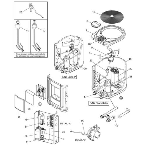 Jandy/Zodiac - Heat Pump Parts - Ae-Ti (Discontinued 2006 - 2009)