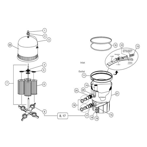 Pentair - Cartridge Filter Parts - Clean & Clear Plus