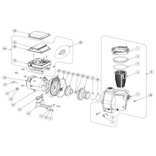 Pentair - Pump Parts - Intelliflo Vs + Svrs Pump (After June 2016)