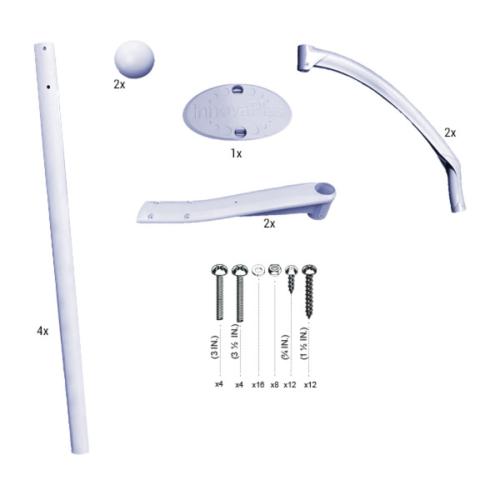 Oasis Step Handrail Kit Resin Rail Hardware Included