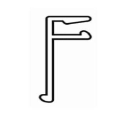 SINGLE TRACK SIDE MOUNT 2' RADIUS CORNER - WHITE