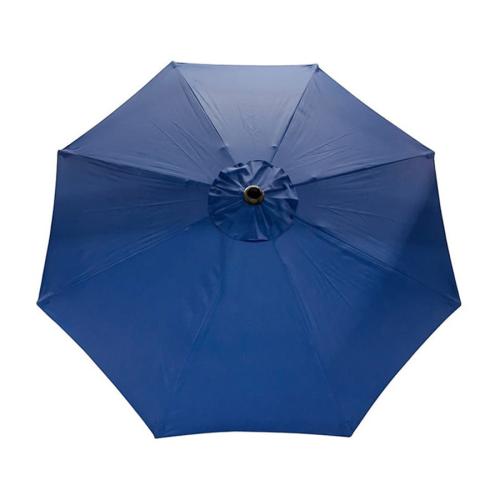 9' Market Polyester Umbrella, Blue/Black