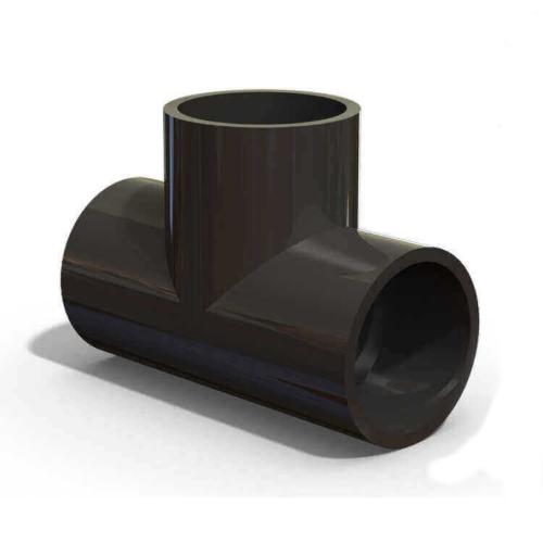 PVC 1.5" Black Tee (Slip X Slip X Slip) Black