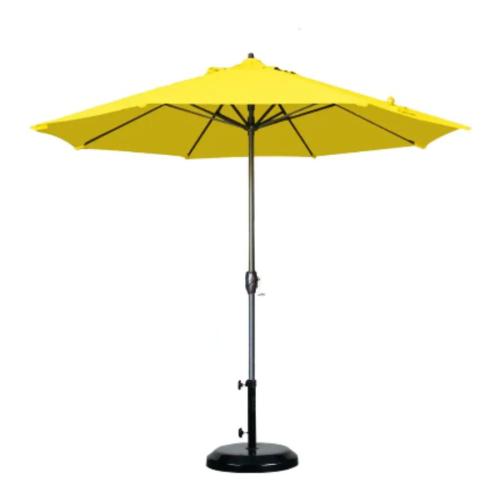 9' Auto Tilt Market Umbrella Obravia Lemon/Black Frame