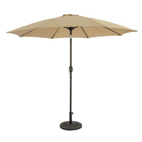 9' Octagonal Auto Tilt Umbrella- Champagne/Black Frame