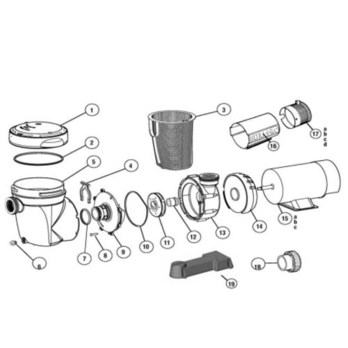 HAYWARD - PUMP PARTS - MATRIX PUMP SP5610, SP5615, SP56152 
