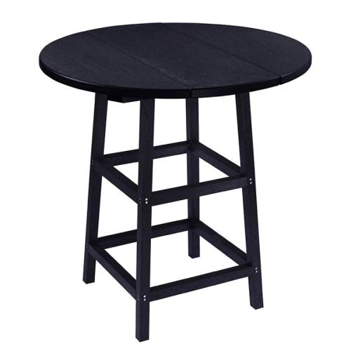 Capterra Adirondack 32 Inch Round Top and Base - Onyx