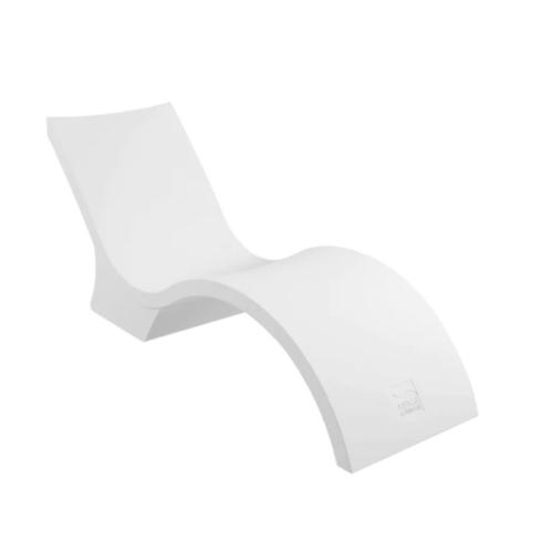 Ledge Lounger Signature Chaise, 10"-15" Water Depth, White