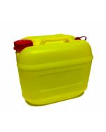 Stackable Empty Chemical Container Yellow with No Logo - 10 Liter Jug - 80 Per Skid