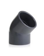 PVC 1.5" Black Elbow 45 Degree (Slip X Slip) 