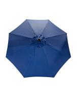 9' Market Polyester Umbrella, Blue/Black