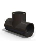 PVC 2" Black Tee (Slip X Slip X Slip) Black