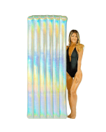 HOLOGRAPHIC DELUXE POOL RAFT - 74 X 30" 
( 6 per case)